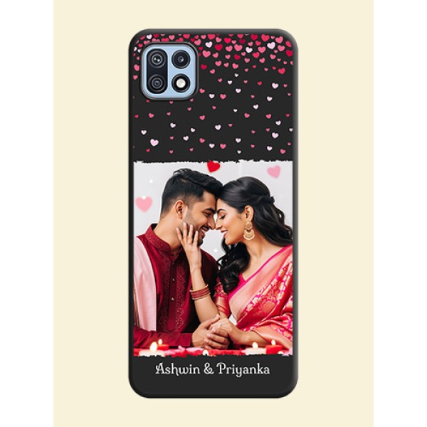 Fall in Love with Your Partner on Photo on Space Black Soft Matte Phone Cover - Galaxy F42 5G Fall in Love with Your Partner on Photo on Space Black Soft Matte Phone Cover - Galaxy F42 5G