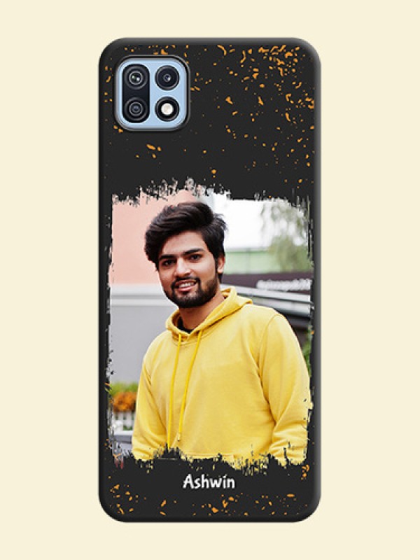 Spray Free Design on Photo on Space Black Soft Matte Phone Cover - Galaxy F42 5G
