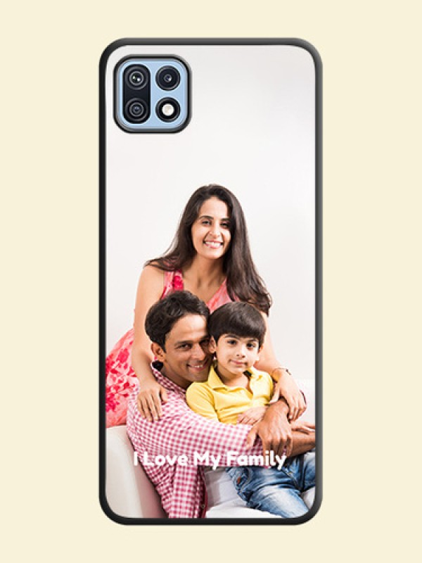 Full Single Pic Upload With Text On Space Black Personalized Soft Matte Phone Covers -Samsung Galaxy F42 5G
