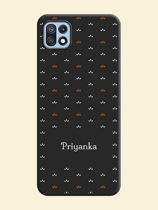 Simple Pattern With Custom Text On Space Black Personalized Soft Matte Phone Covers -Samsung Galaxy F42 5G