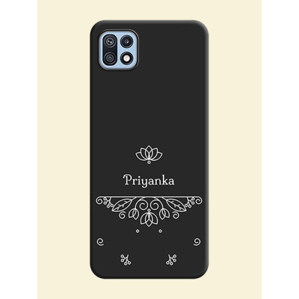 Lotus Garden Custom Text On Space Black Personalized Soft Matte Phone Covers -Samsung Galaxy F42 5G Lotus Garden Custom Text On Space Black Personalized Soft Matte Phone Covers -Samsung Galaxy F42 5G