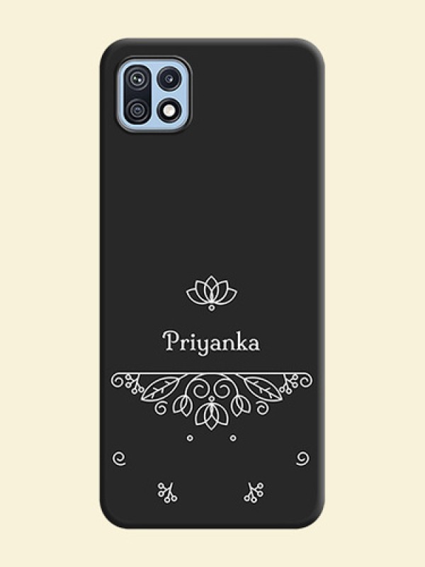 Lotus Garden Custom Text On Space Black Personalized Soft Matte Phone Covers -Samsung Galaxy F42 5G