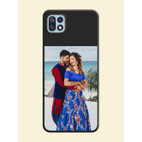 Image Upload With Space Black Color On Custom Soft Matte Mobile Back Cover - Samsung Galaxy F42 5G Image Upload With Space Black Color On Custom Soft Matte Mobile Back Cover - Samsung Galaxy F42 5G