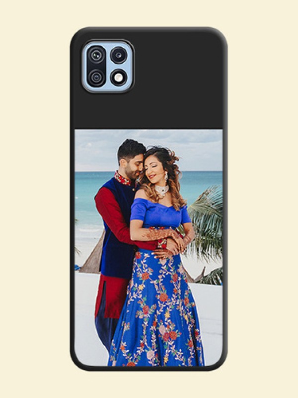 Image Upload With Space Black Color On Custom Soft Matte Mobile Back Cover - Samsung Galaxy F42 5G