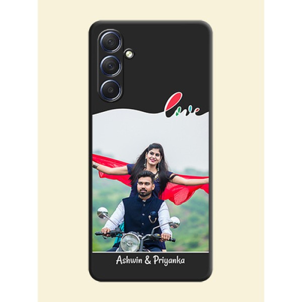 Fall in Love Pattern with Picture - Photo on Space Black Soft Matte Mobile Case - Galaxy F54 5G Fall in Love Pattern with Picture - Photo on Space Black Soft Matte Mobile Case - Galaxy F54 5G