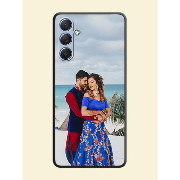 Full Single Pic Upload On Space Black Personalized Soft Matte Phone Covers - Galaxy F54 5G Full Single Pic Upload On Space Black Personalized Soft Matte Phone Covers - Galaxy F54 5G