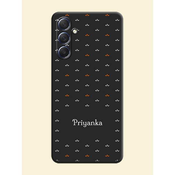 Simple Pattern With Custom Text On Space Black Personalized Soft Matte Phone Covers - Galaxy F54 5G Simple Pattern With Custom Text On Space Black Personalized Soft Matte Phone Covers - Galaxy F54 5G