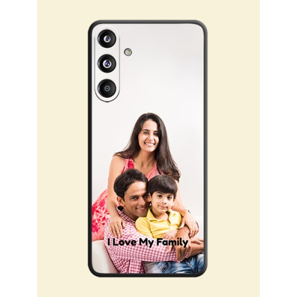 Full Single Pic Upload With Text On Space Black Custom Soft Matte Mobile Back Cover - Galaxy F55 5G Full Single Pic Upload With Text On Space Black Custom Soft Matte Mobile Back Cover - Galaxy F55 5G
