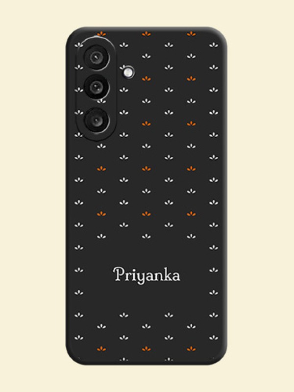 Simple Pattern With Custom Text On Space Black Custom Soft Matte Mobile Back Cover - Samsung Galaxy F56 5G