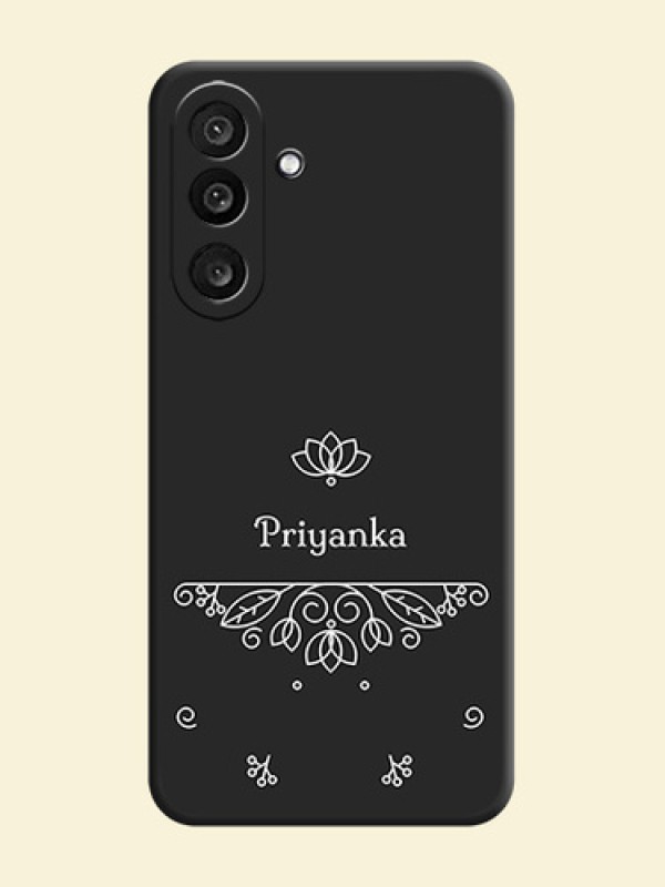 Lotus Garden Custom Text On Space Black Custom Soft Matte Mobile Back Cover - Samsung Galaxy F56 5G