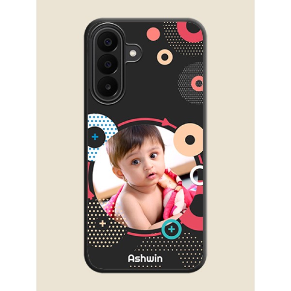 Multicoloured Round Image On Space Black Custom Soft Matte Mobile Back Cover - Samsung Galaxy F70 Pro 5G Multicoloured Round Image On Space Black Custom Soft Matte Mobile Back Cover - Samsung Galaxy F70 Pro 5G