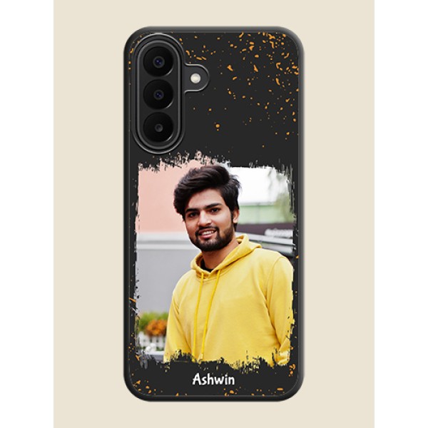 Spray Free Design on Photo On Space Black Custom Soft Matte Mobile Back Cover - Samsung Galaxy F70 Pro 5G