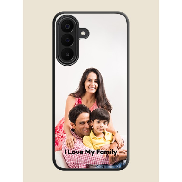 Full Single Pic Upload With Text On Space Black Custom Soft Matte Mobile Back Cover - Samsung Galaxy F70 Pro 5G Full Single Pic Upload With Text On Space Black Custom Soft Matte Mobile Back Cover - Samsung Galaxy F70 Pro 5G
