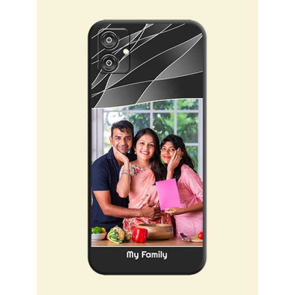 Mixed Wave Lines - Photo on Space Black Soft Matte Mobile Cover - Galaxy M04 Mixed Wave Lines - Photo on Space Black Soft Matte Mobile Cover - Galaxy M04