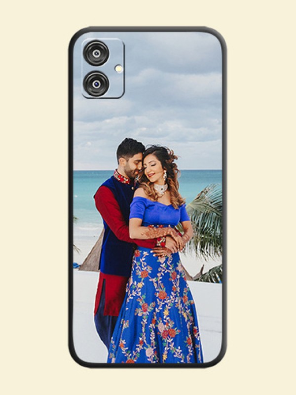 Full Single Pic Upload On Space Black Personalized Soft Matte Phone Covers - Galaxy M04