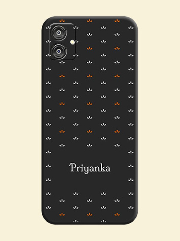 Simple Pattern With Custom Text On Space Black Personalized Soft Matte Phone Covers - Galaxy M04