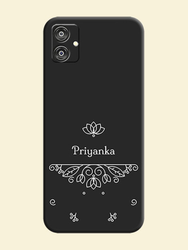 Lotus Garden Custom Text On Space Black Personalized Soft Matte Phone Covers - Galaxy M04