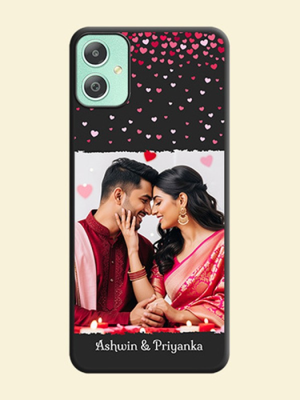 Fall in Love with Your Partner on Photo On Space Black Custom Soft Matte Mobile Back Cover - Galaxy M05