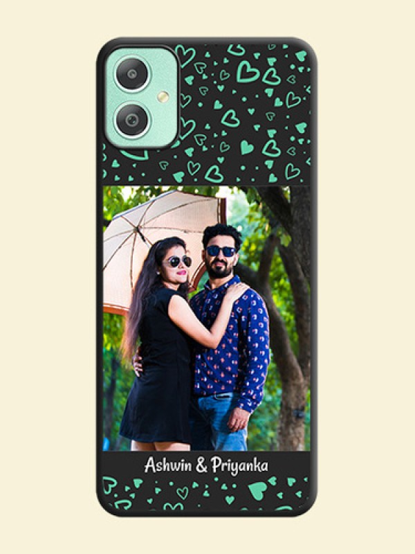 Sea Green Indefinite Love Pattern on Photo On Space Black Custom Soft Matte Mobile Back Cover - Galaxy M05
