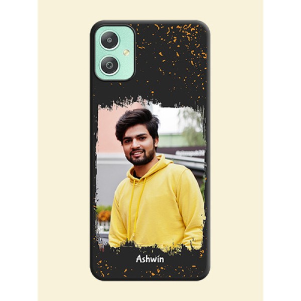 Spray Free Design on Photo On Space Black Custom Soft Matte Mobile Back Cover - Galaxy M05