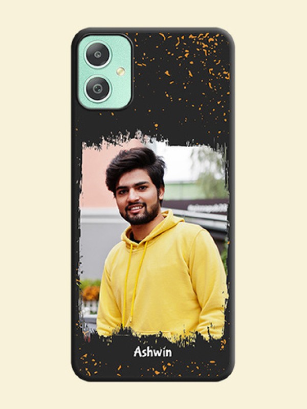 Spray Free Design on Photo On Space Black Custom Soft Matte Mobile Back Cover - Galaxy M05