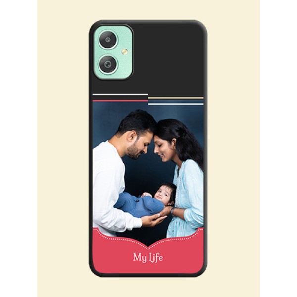Classic Plain Design with Name On Space Black Custom Soft Matte Mobile Back Cover - Galaxy M05 Classic Plain Design with Name On Space Black Custom Soft Matte Mobile Back Cover - Galaxy M05