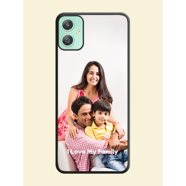 Full Single Pic Upload With Text On Space Black Custom Soft Matte Mobile Back Cover - Galaxy M05 Full Single Pic Upload With Text On Space Black Custom Soft Matte Mobile Back Cover - Galaxy M05