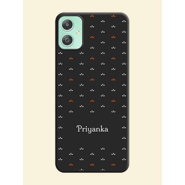 Simple Pattern With Custom Text On Space Black Custom Soft Matte Mobile Back Cover - Galaxy M05 Simple Pattern With Custom Text On Space Black Custom Soft Matte Mobile Back Cover - Galaxy M05