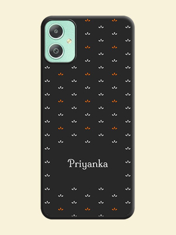 Simple Pattern With Custom Text On Space Black Custom Soft Matte Mobile Back Cover - Galaxy M05