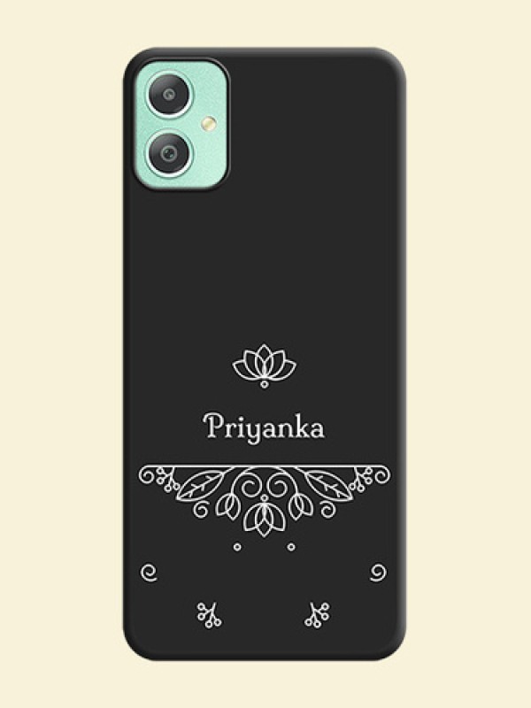 Lotus Garden Custom Text On Space Black Custom Soft Matte Mobile Back Cover - Galaxy M05