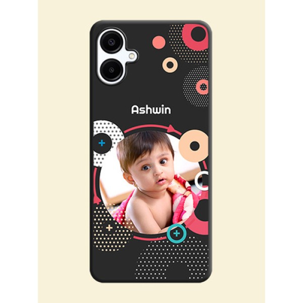 Multicoloured Round Image On Space Black Custom Soft Matte Mobile Back Cover - Galaxy M06 Multicoloured Round Image On Space Black Custom Soft Matte Mobile Back Cover - Galaxy M06