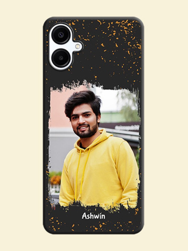 Spray Free Design on Photo On Space Black Custom Soft Matte Mobile Back Cover - Galaxy M06