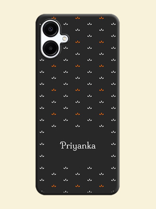 Simple Pattern With Custom Text On Space Black Custom Soft Matte Mobile Back Cover - Galaxy M06