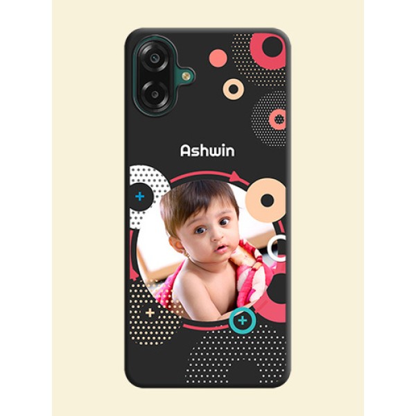 Multicoloured Round Image On Space Black Custom Soft Matte Mobile Back Cover - Samsung Galaxy M07 Multicoloured Round Image On Space Black Custom Soft Matte Mobile Back Cover - Samsung Galaxy M07