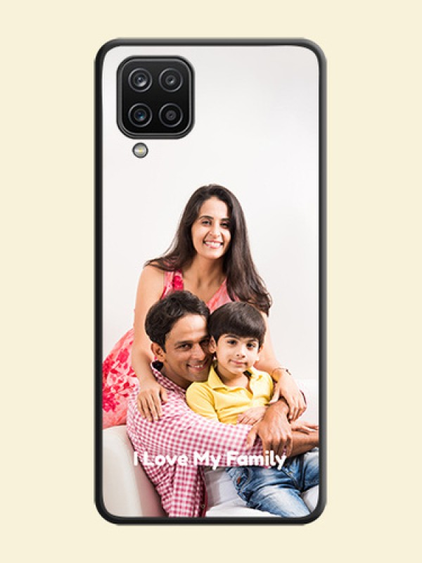 Full Single Pic Upload With Text On Space Black Personalized Soft Matte Phone Covers -Samsung Galaxy M12