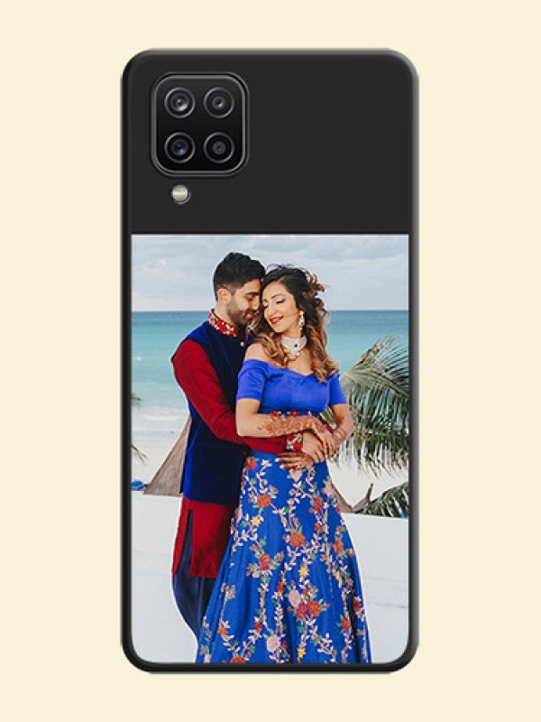 Image Upload With Space Black Color On Custom Soft Matte Mobile Back Cover - Samsung Galaxy M12