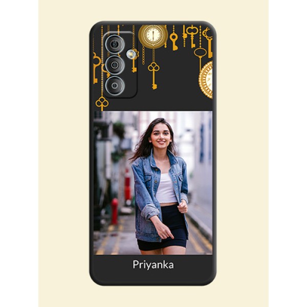 Decorative Design with Text on Space Black Custom Soft Matte Back Cover - Samsung Galaxy M13 4G Decorative Design with Text on Space Black Custom Soft Matte Back Cover - Samsung Galaxy M13 4G