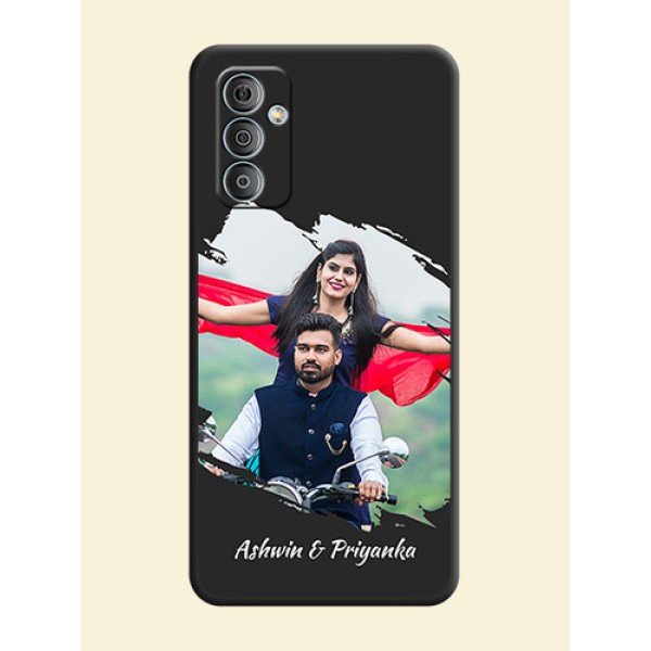 Grunge Brush Strokes on Photo on Space Black Soft Matte Back Cover - Samsung Galaxy M13 4G