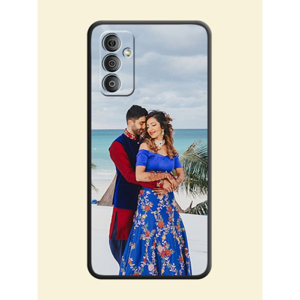 Full Single Pic Upload On Space Black Personalized Soft Matte Phone Covers -Samsung Galaxy M13 4G Full Single Pic Upload On Space Black Personalized Soft Matte Phone Covers -Samsung Galaxy M13 4G
