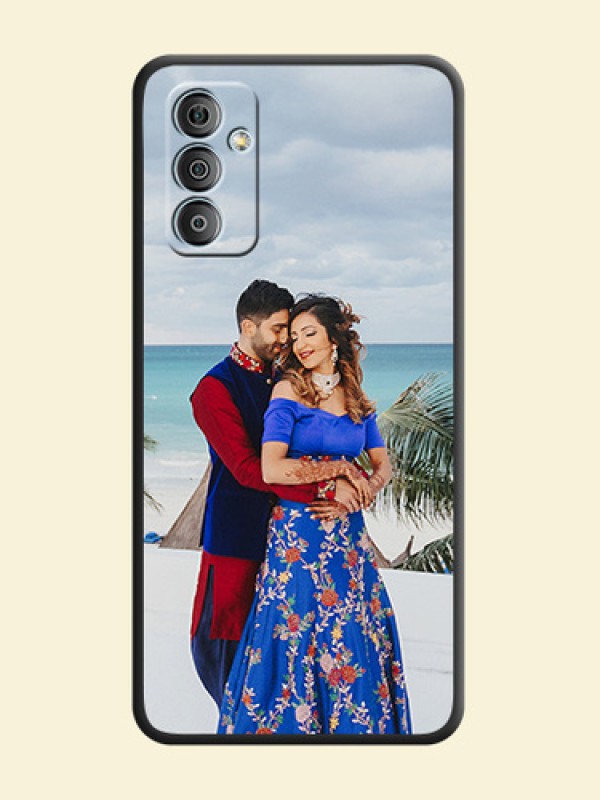 Full Single Pic Upload On Space Black Personalized Soft Matte Phone Covers -Samsung Galaxy M13 4G