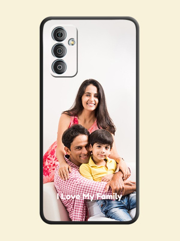 Full Single Pic Upload With Text On Space Black Personalized Soft Matte Phone Covers -Samsung Galaxy M13 4G