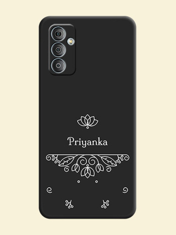 Lotus Garden Custom Text On Space Black Personalized Soft Matte Phone Covers -Samsung Galaxy M13 4G