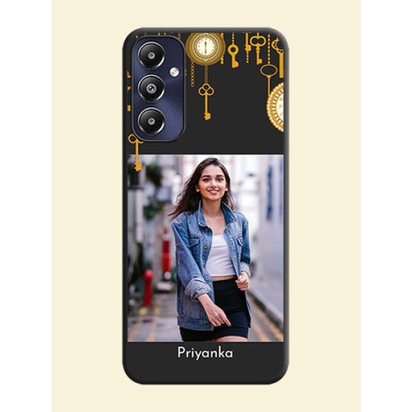 Decorative Design with Text on Space Black Custom Soft Matte Back Cover - Galaxy M14 4G Decorative Design with Text on Space Black Custom Soft Matte Back Cover - Galaxy M14 4G