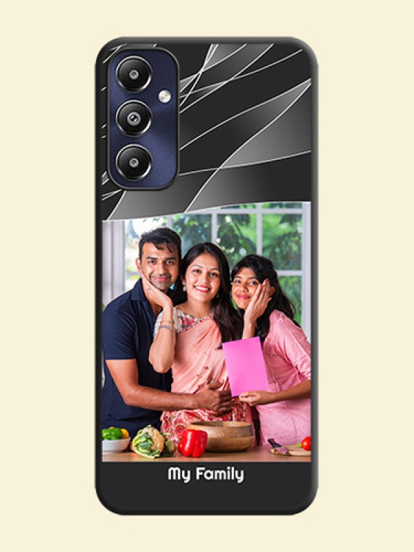Mixed Wave Lines - Photo on Space Black Soft Matte Mobile Cover - Galaxy M14 4G