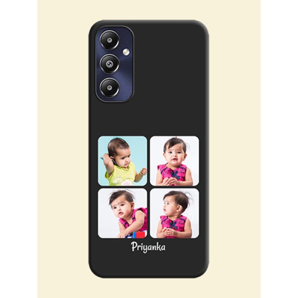 Floral Art with 6 Image Holder - Photo on Space Black Soft Matte Mobile Case - Galaxy M14 4G Floral Art with 6 Image Holder - Photo on Space Black Soft Matte Mobile Case - Galaxy M14 4G