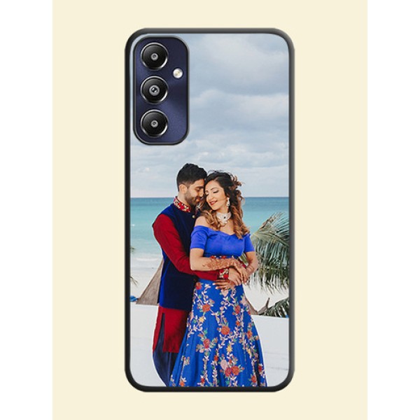 Full Single Pic Upload On Space Black Personalized Soft Matte Phone Covers - Galaxy M14 4G Full Single Pic Upload On Space Black Personalized Soft Matte Phone Covers - Galaxy M14 4G