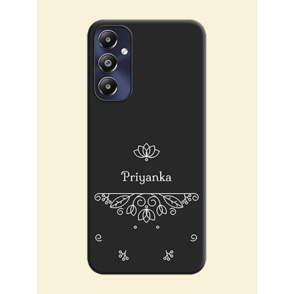Lotus Garden Custom Text On Space Black Personalized Soft Matte Phone Covers - Galaxy M14 4G Lotus Garden Custom Text On Space Black Personalized Soft Matte Phone Covers - Galaxy M14 4G