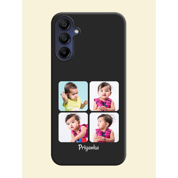 Floral Art with 6 Image Holder - Photo on Space Black Soft Matte Mobile Case - Galaxy M15 5G Floral Art with 6 Image Holder - Photo on Space Black Soft Matte Mobile Case - Galaxy M15 5G