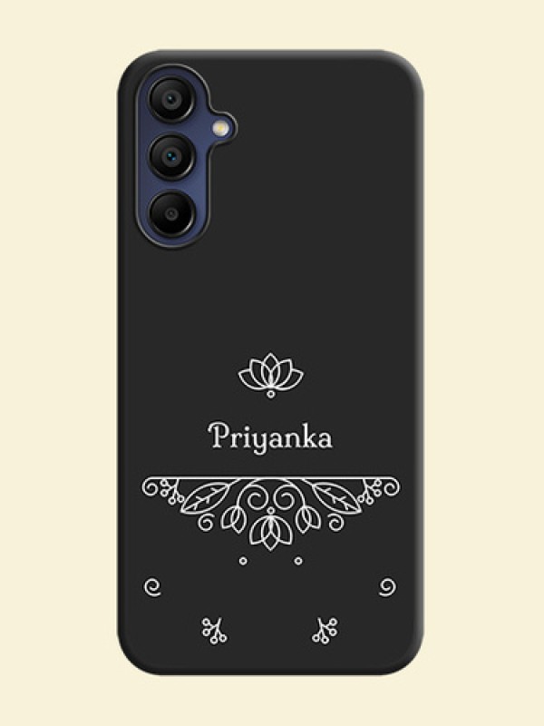 Lotus Garden Custom Text On Space Black Personalized Soft Matte Phone Covers - Galaxy M15 5G