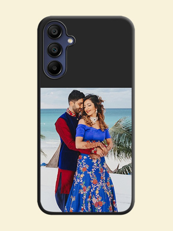 Image Upload With Space Black Color On Custom Soft Matte Mobile Back Cover - Samsung Galaxy M15 5G